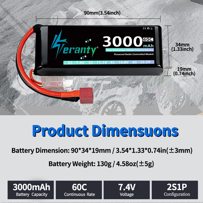 Batterie Lipo TERANTY 2S 3000m - Drone Battery 4S avis et prix